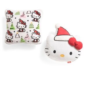 NWT Hello Kitty Holiday Festive Pillow Duo - Red, White, Green